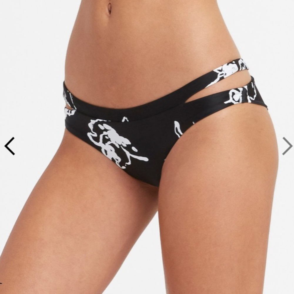 RVCA SAGE VAUGHN FLORAL CHEEKY BIKINI BOTTOMS
